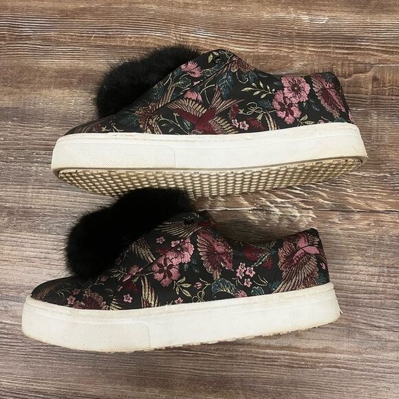 Sam Edelman Leya Puff Fashion Sneaker Black Bird Print Size 8.5 - Picture 9 of 9